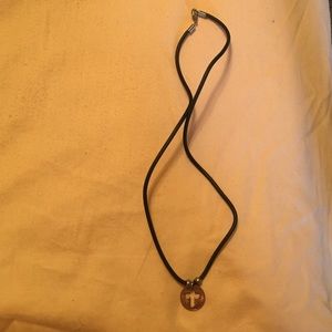 Cross Punched Penny Necklace